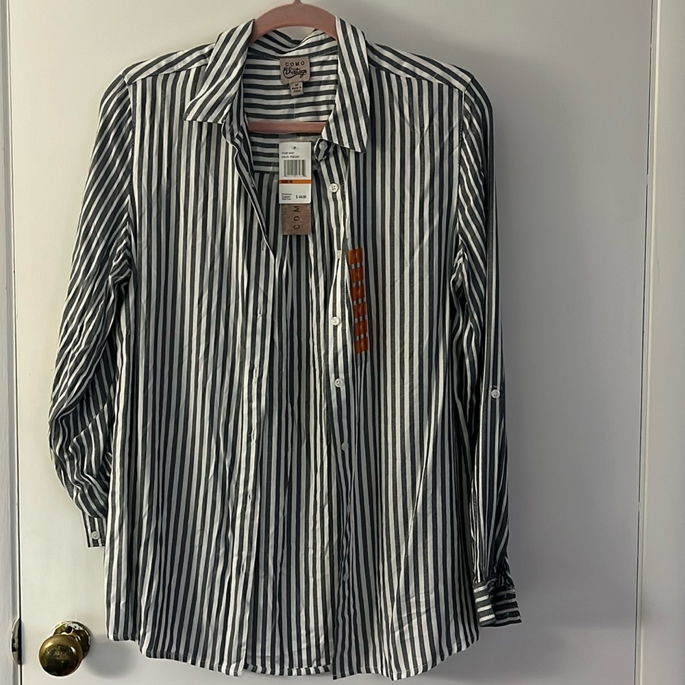 Stripe button down shirt